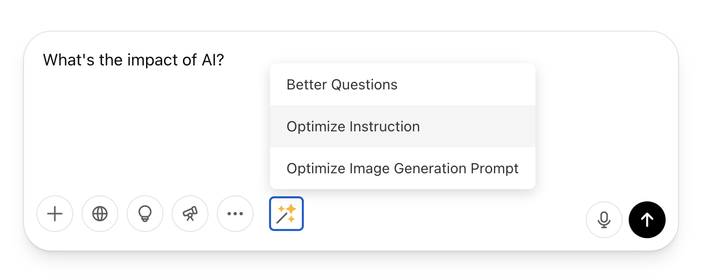 FunBlocks AI Prompt Optimizer Extension interface
